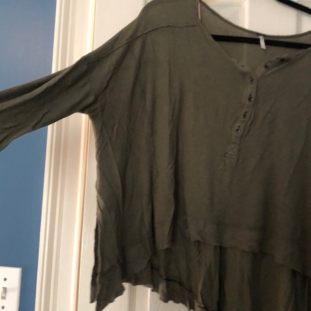 Free People Army Green Long Sleeve